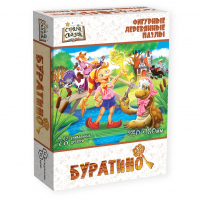 Фигурный деревянный пазл "Буратино"